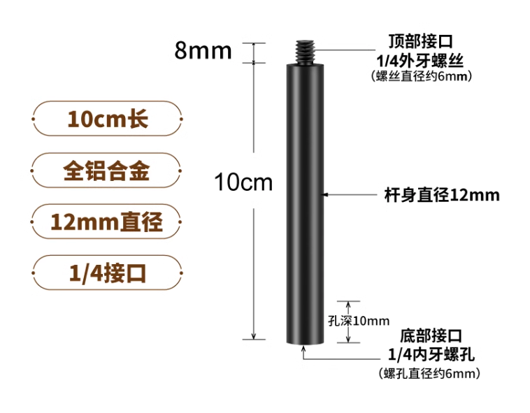 鋁合金延長桿12mm polaishop 3