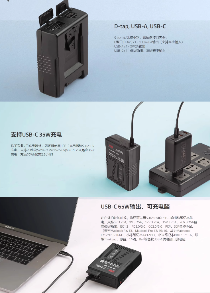 SWIT視威S 8218V口電池 2