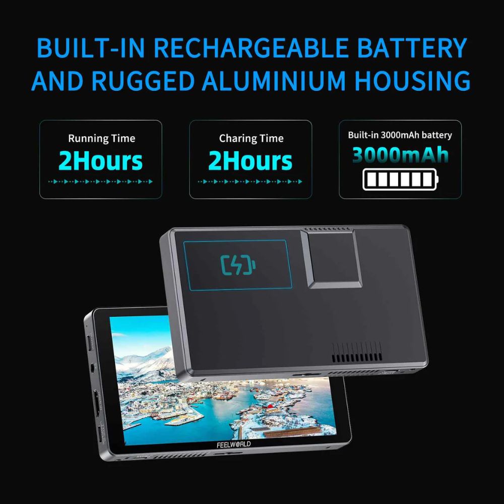 FeelWorld P6XL 6 內建電池鋁製螢幕監視器 HD4K 4
