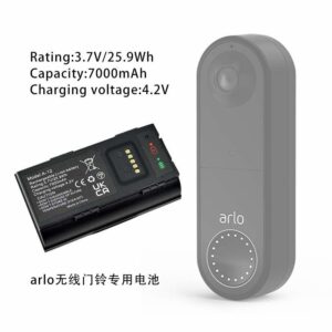 Polaishop 157 Arlo愛洛A-12可視門鈴電池7000mAh USB充電原裝三洋電芯 現貨包郵
