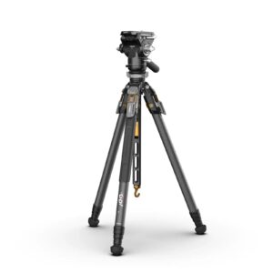 COMAN T1SV5 快速扣式快速釋放調整碳纖維三腳架搭配 V5 液壓雲台套裝