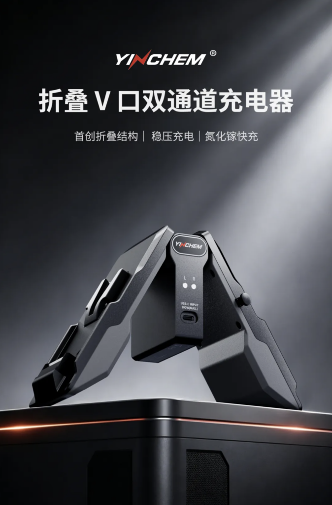 折疊機身，氮化鎵雙通道V口充電器2